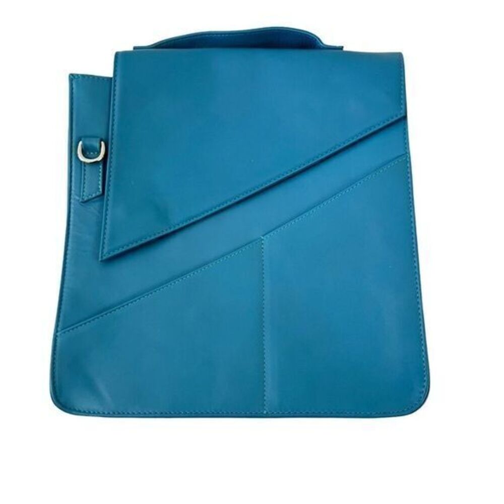 Holly & Tanager Blue Leather Handbag